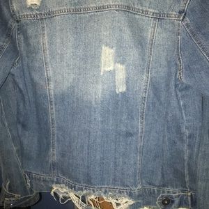 Ripped jean jacket